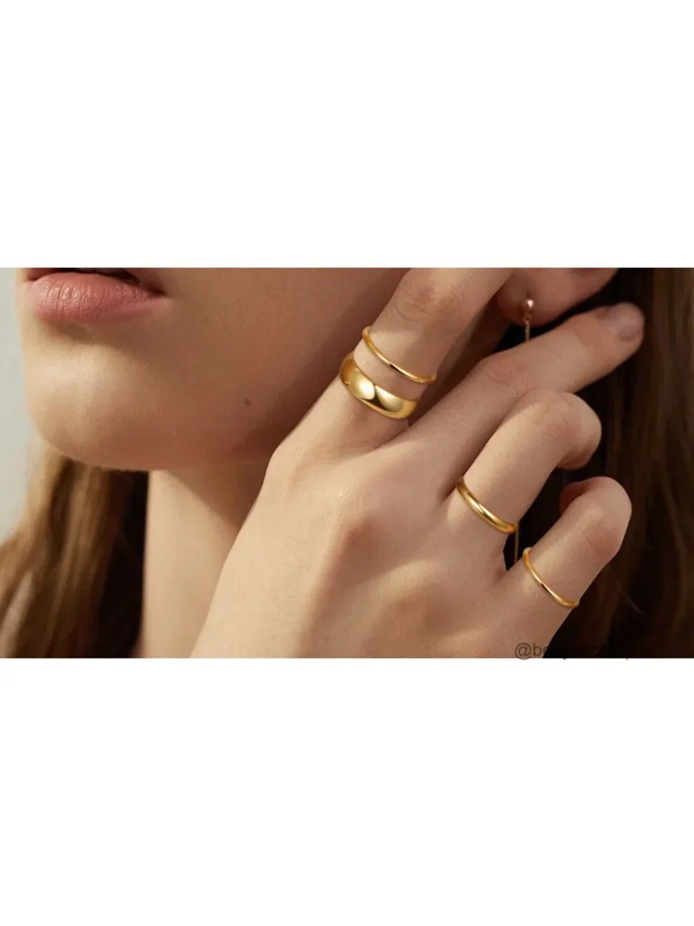 6pcs 14K Gold Filled Stacking Rings Women Stackable Band
